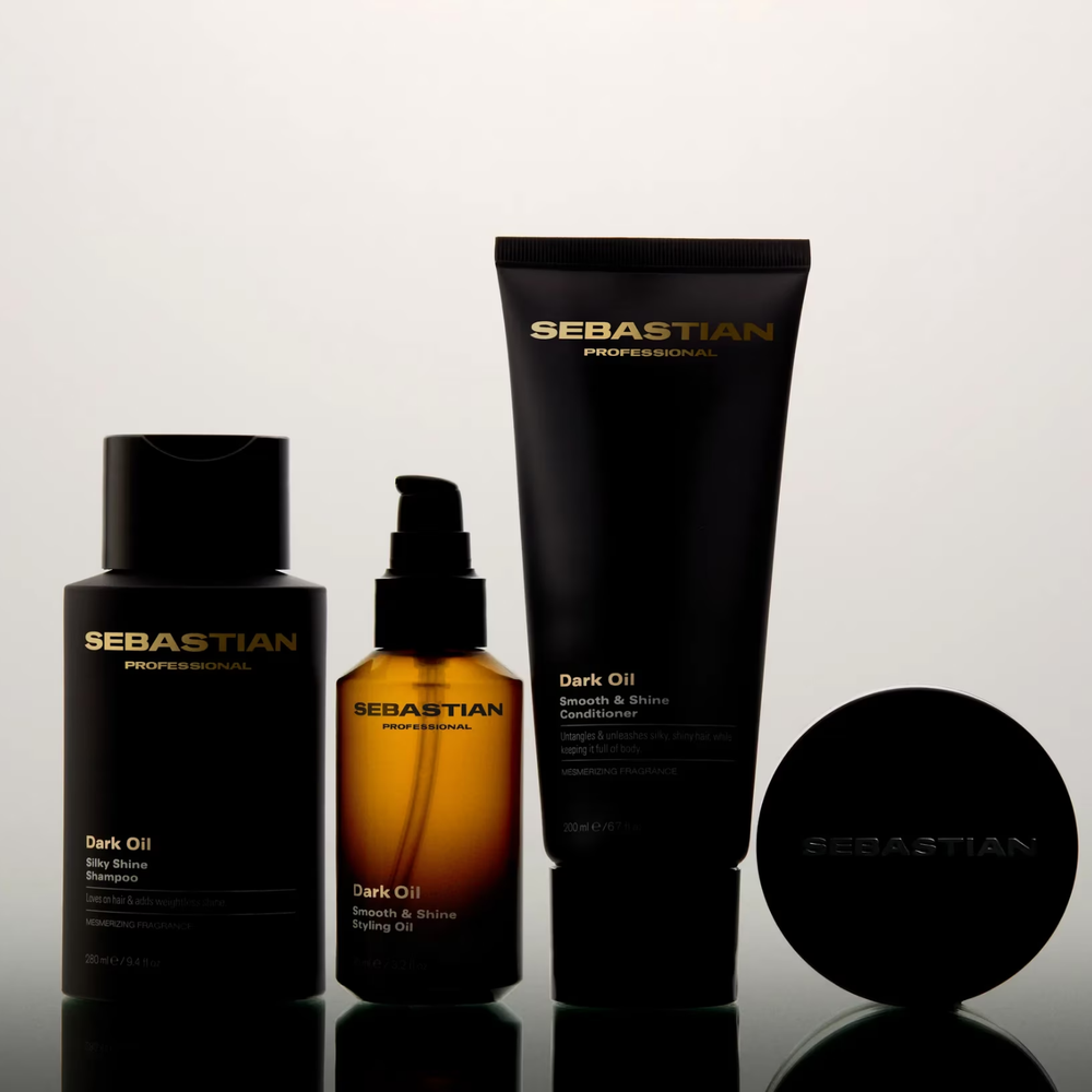 Sebastian Professional Dark Oil shampooing brillance et lissage aux huiles d’argan et de jojoba.