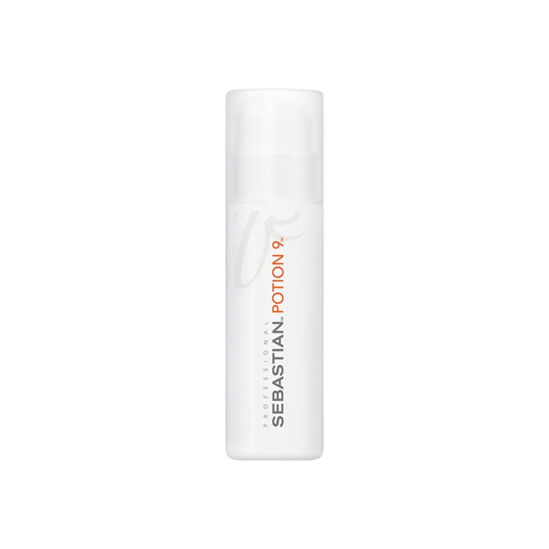 Flacon de 150 ml de Sebastian Potion 9, traitement coiffant sans rinçage pour cheveux nourris et stylisés.