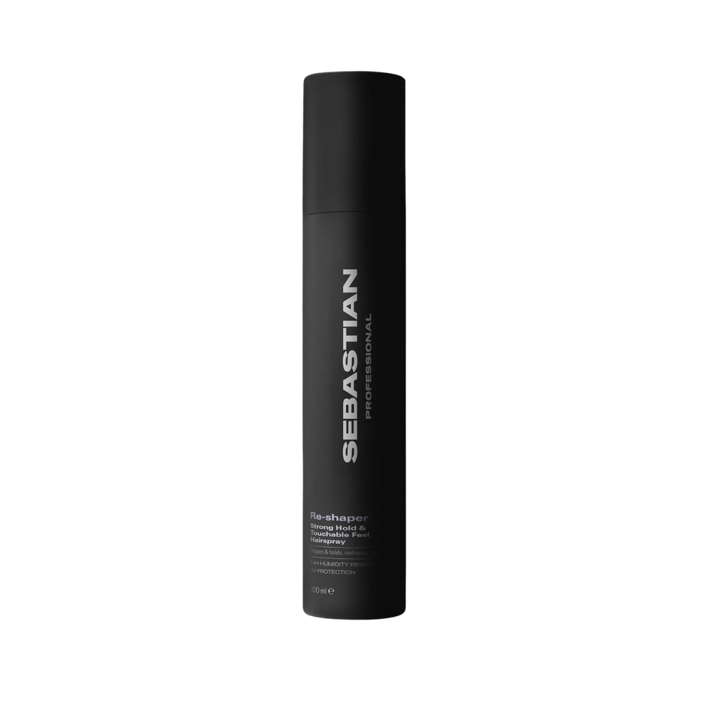 Sebastian Professional Re‑Shaper spray coiffant fixation moyenne à forte pour maintien modulable et naturel.