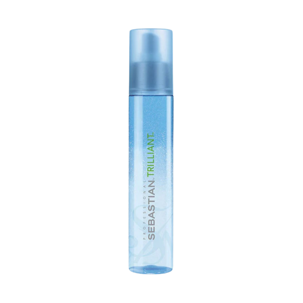 Flacon spray de 150 ml Trilliant de Sebastian, spray thermo-protecteur pour brillance éclatante.