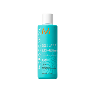 Flacon du Shampoing Curl Enhancing Moroccanoil, conçu pour sublimer et définir les boucles tout en lissant les frisottis

