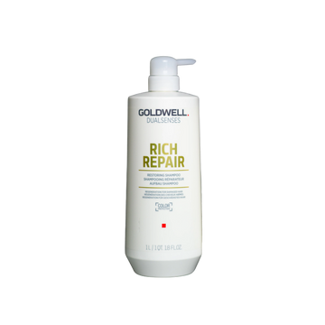 Flacon de 1000 ml du shampoing Goldwell Dualsenses Rich Repair pour cheveux secs et abîmés