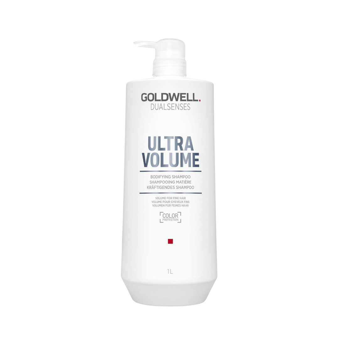 Flacon de 1000 ml du shampoing Goldwell Dualsenses Ultra Volume pour tous types de cheveux