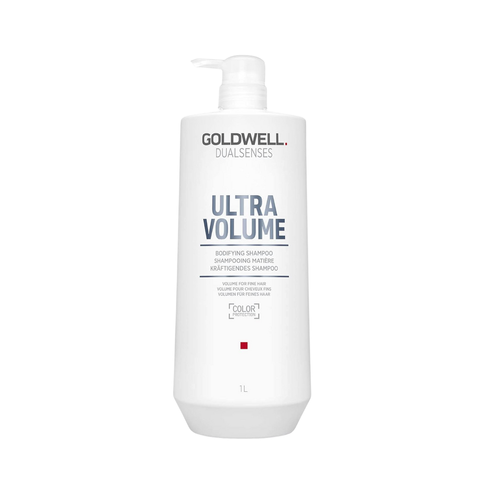 Flacon de 1000 ml du shampoing Goldwell Dualsenses Ultra Volume pour tous types de cheveux