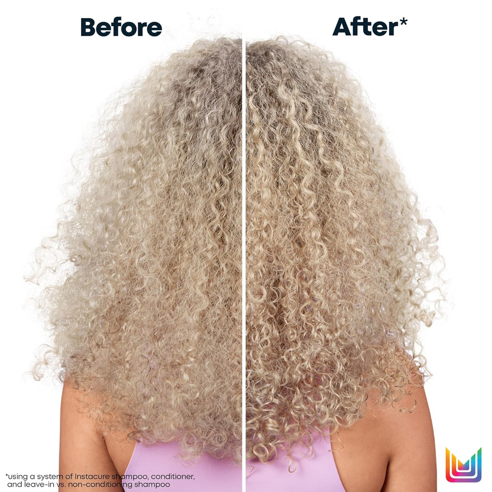 “Flacon de shampoing Instacure Anti‑Breakage Matrix — flacon blanc avec étiquette noire et verte”