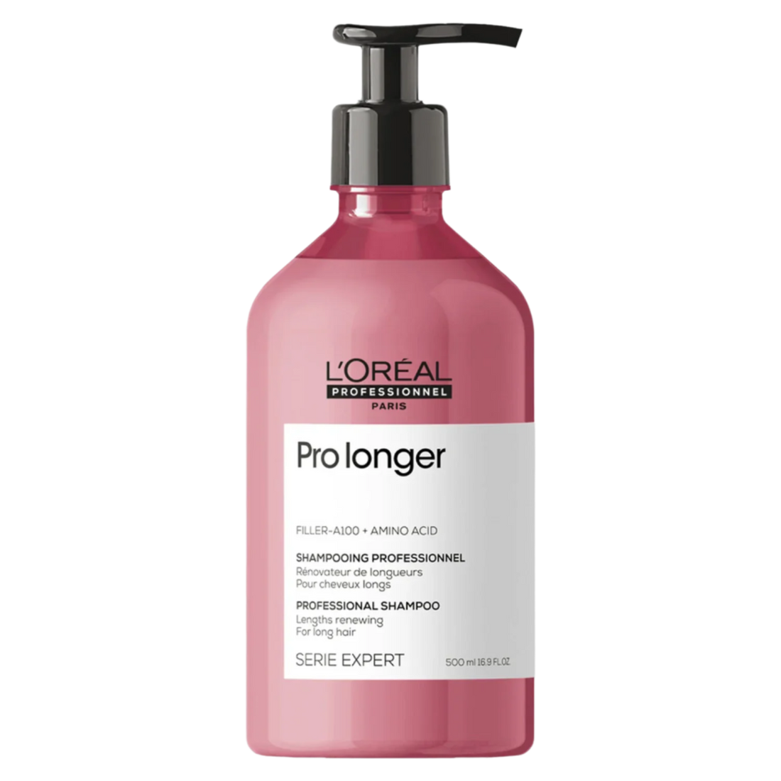 Flacon du Shampoing Rénovateur de Longueurs Pro Longer de L'Oréal Professionnel, soin capillaire pour cheveux longs.