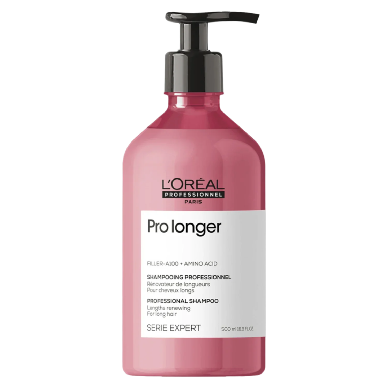 Flacon du Shampoing Rénovateur de Longueurs Pro Longer de L'Oréal Professionnel, soin capillaire pour cheveux longs.