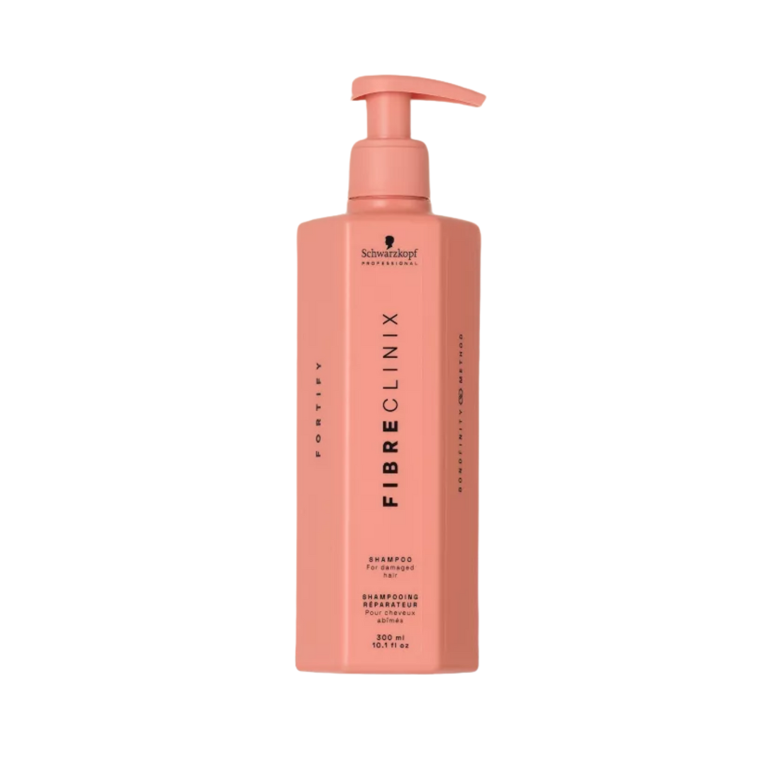 Shampoing Schwarzkopf Professional Fibre Clinix Fortify – shampooing réparateur pour cheveux abîmés et sur‑traités.