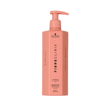 Shampoing Schwarzkopf Professional Fibre Clinix Fortify – shampooing réparateur pour cheveux abîmés et sur‑traités.