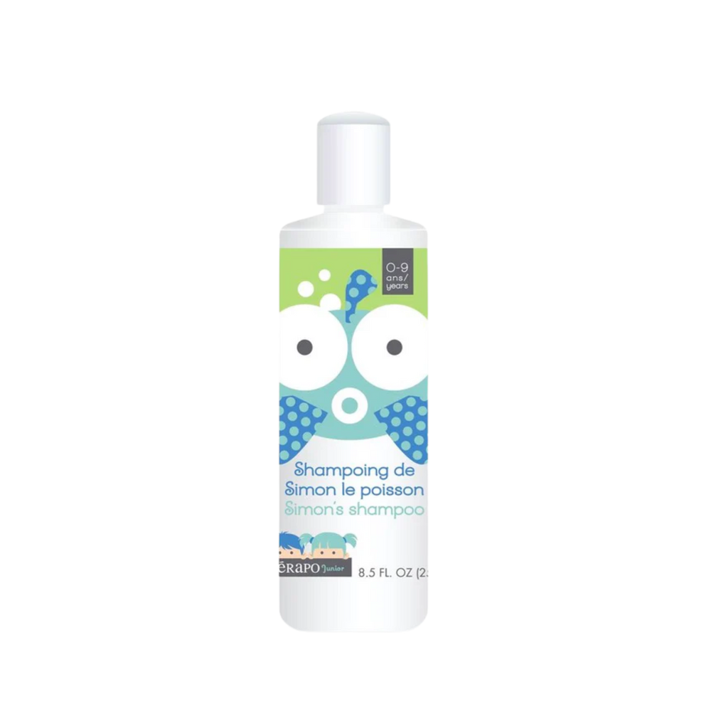 « Flacon 250 ml Shampoing Simon le Poisson Térapo Junior – formule naturelle enfants 0‑9 ans »
