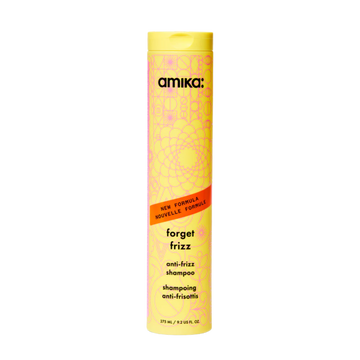 Flacon de shampoing amika Forget Frizz pour nettoyage doux et anti-frisottis

