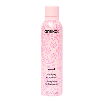 Flacon du shampoing amika Reset Clarifying Gel pour purification douce du cuir chevelu

