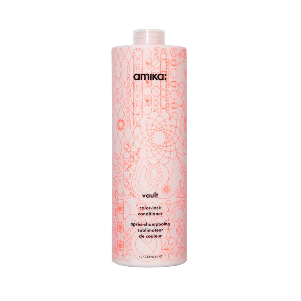 Flacon 1 L du shampoing amika Vault Color‑Lock pour cheveux colorés protégés et éclatants

