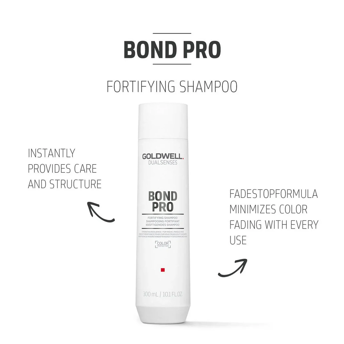 Flacon de 1000 ml du shampoing Goldwell Dualsenses Bond Pro Fortifying pour cheveux fragiles