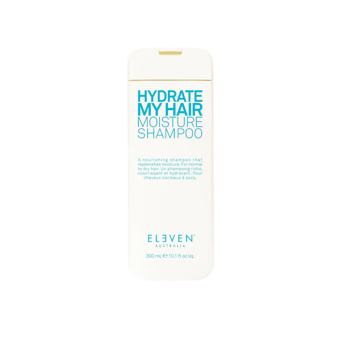 Bouteille de shampoing Hydrate My Hair Moisture Shampoo de ELEVEN Australia pour cheveux secs