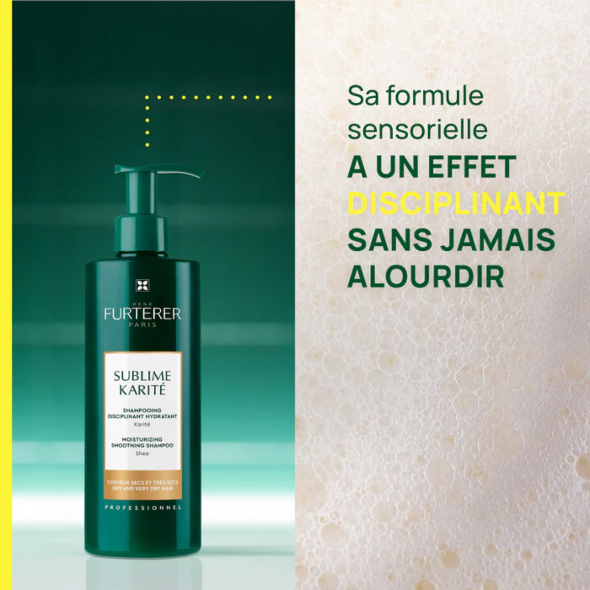 Offrez une nutrition intense à vos cheveux très secs avec le Shampoing Sublime Karité de René Furterer. Soin nourrissant riche en beurre de karité.

