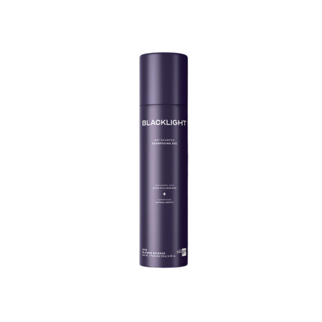 “Aérosol Dry Shampoo Oligo Blacklight – shampoing sec pour blondes, fini propre”