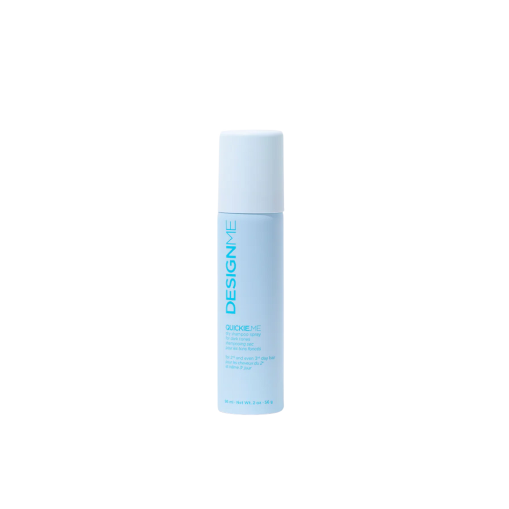 Shampoing sec QUICKIE.ME pour cheveux foncés – spray invisible, vegan, absorbe sébum, ravive volume sans traces blanches
