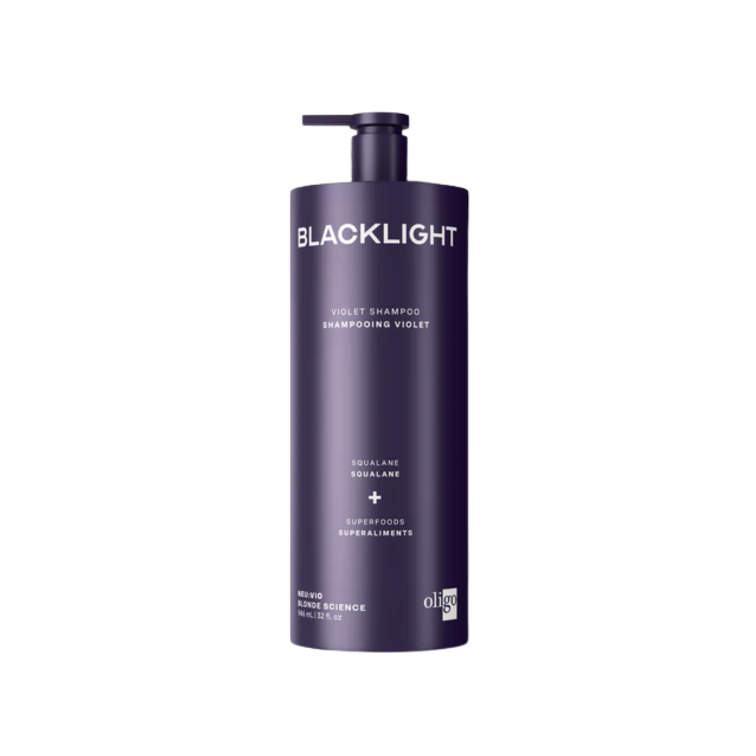 Shampoing violet Blacklight Oligo anti-jaune cheveux blonds brillants sans reflets cuivrés