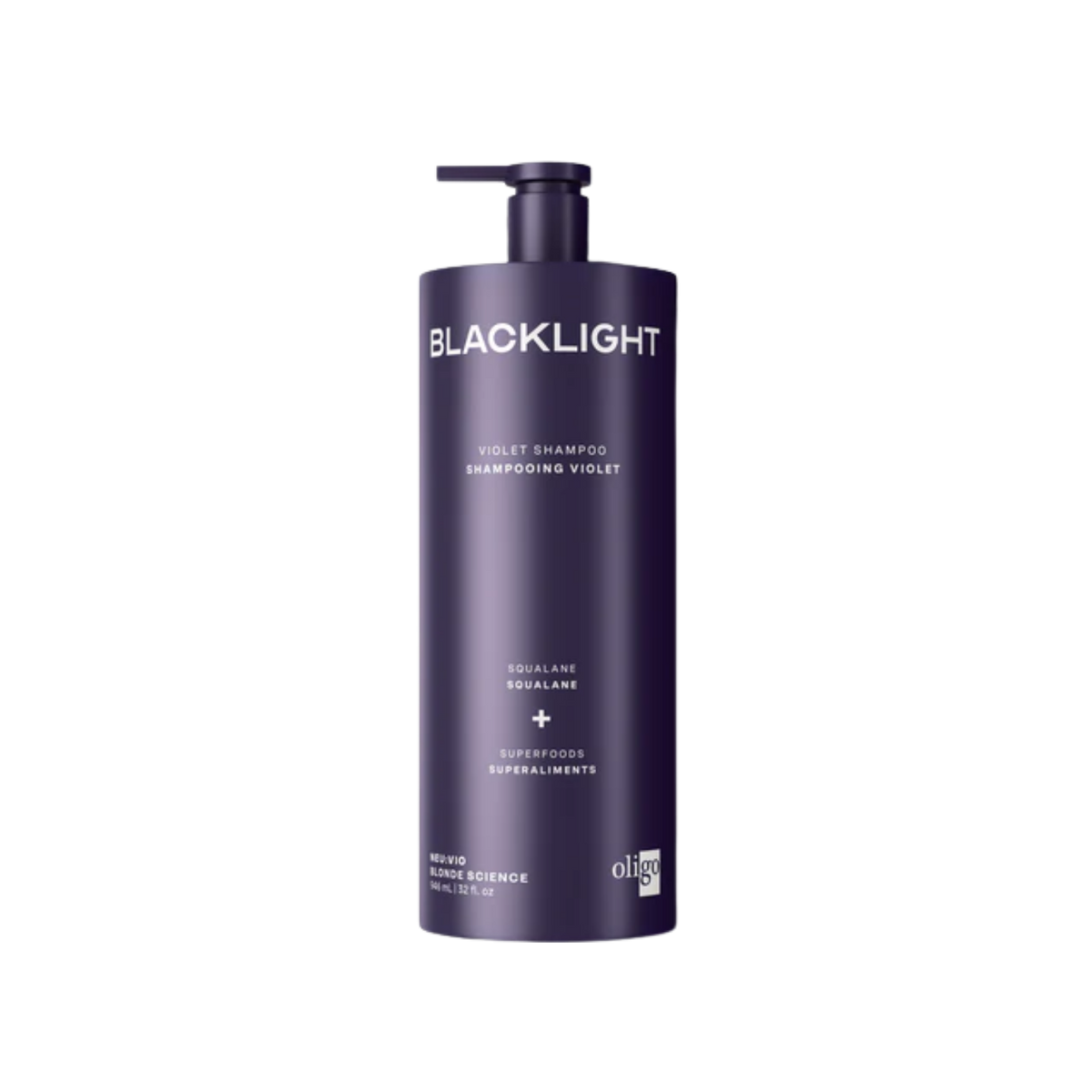 Shampoing violet Blacklight Oligo anti-jaune cheveux blonds brillants sans reflets cuivrés