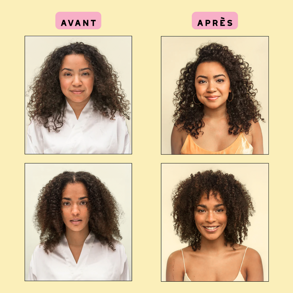 Flacon de shampooing Bounce.Me pour boucles, formule douce hydratante et anti‑frisottis

