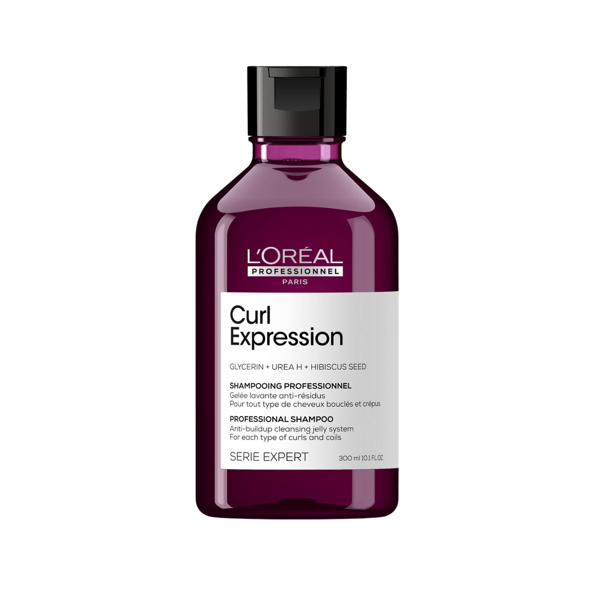 Flacon du shampooing Curl Expression de L'Oréal Professionnel, 300 ml, pour cheveux bouclés et frisés.