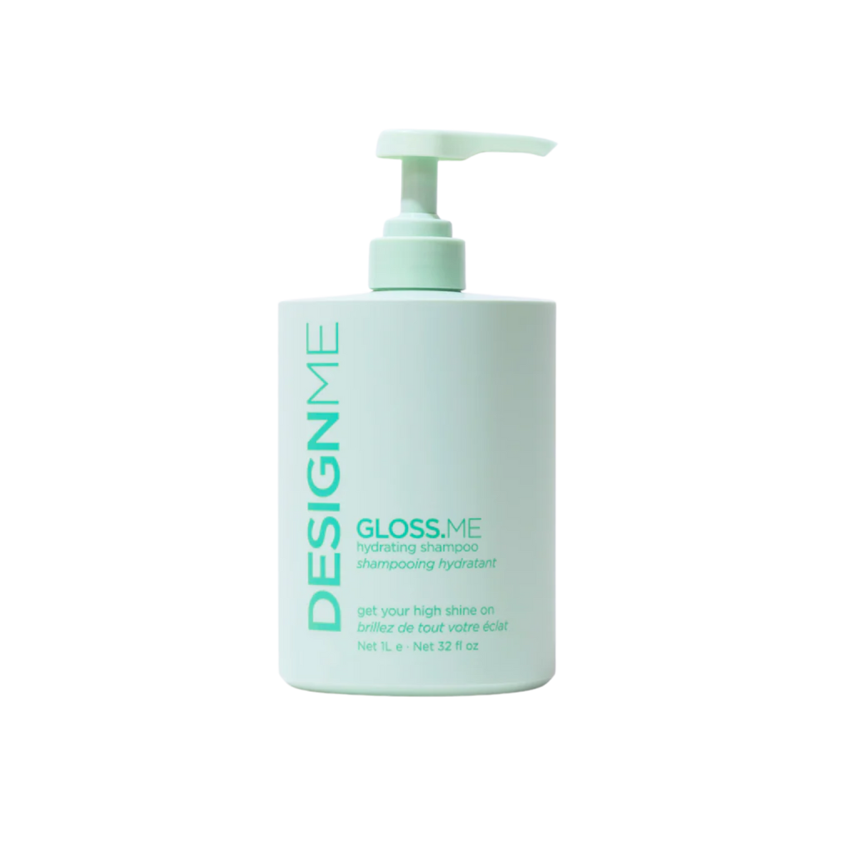 Flacon du shampooing hydratant GLOSS.ME, texture mousse riche, cheveux doux et brillants
