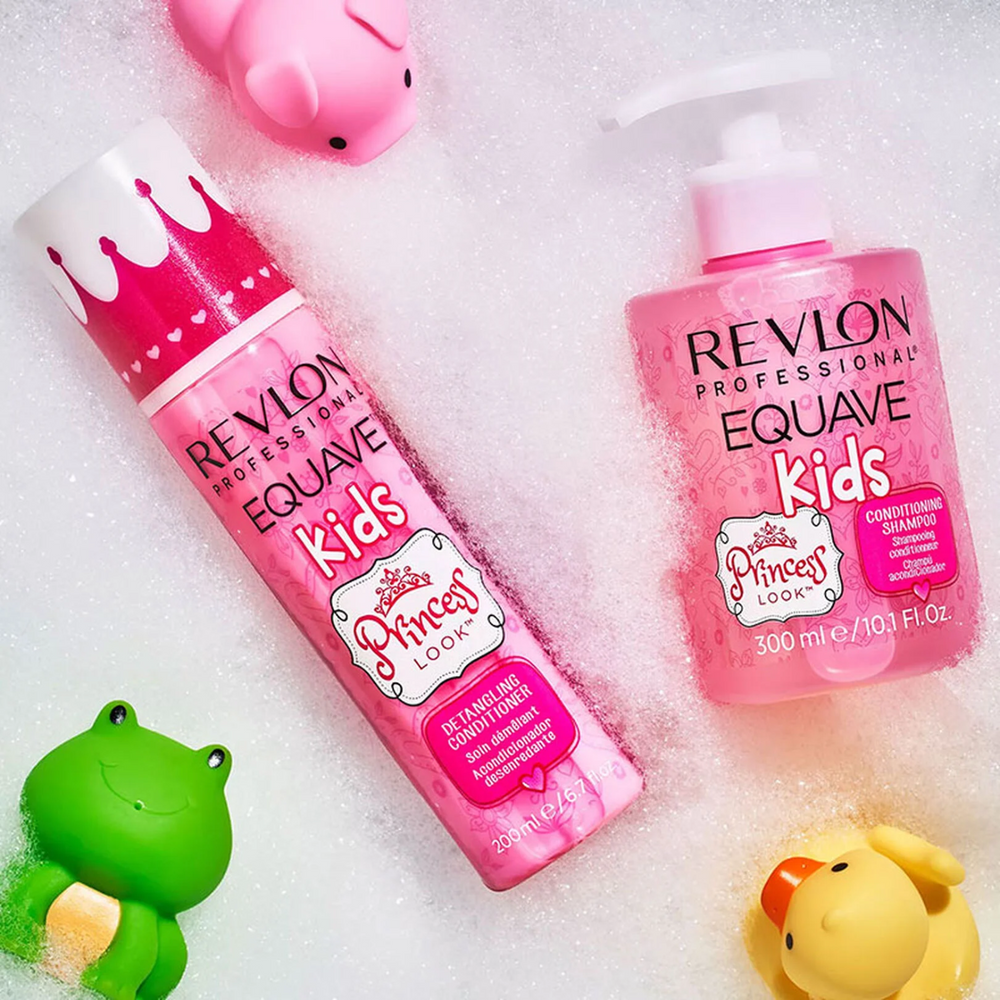 Flacon du shampooing Kids Princesse Look Equave de Revlon Professional, gel rose doux pour enfants.