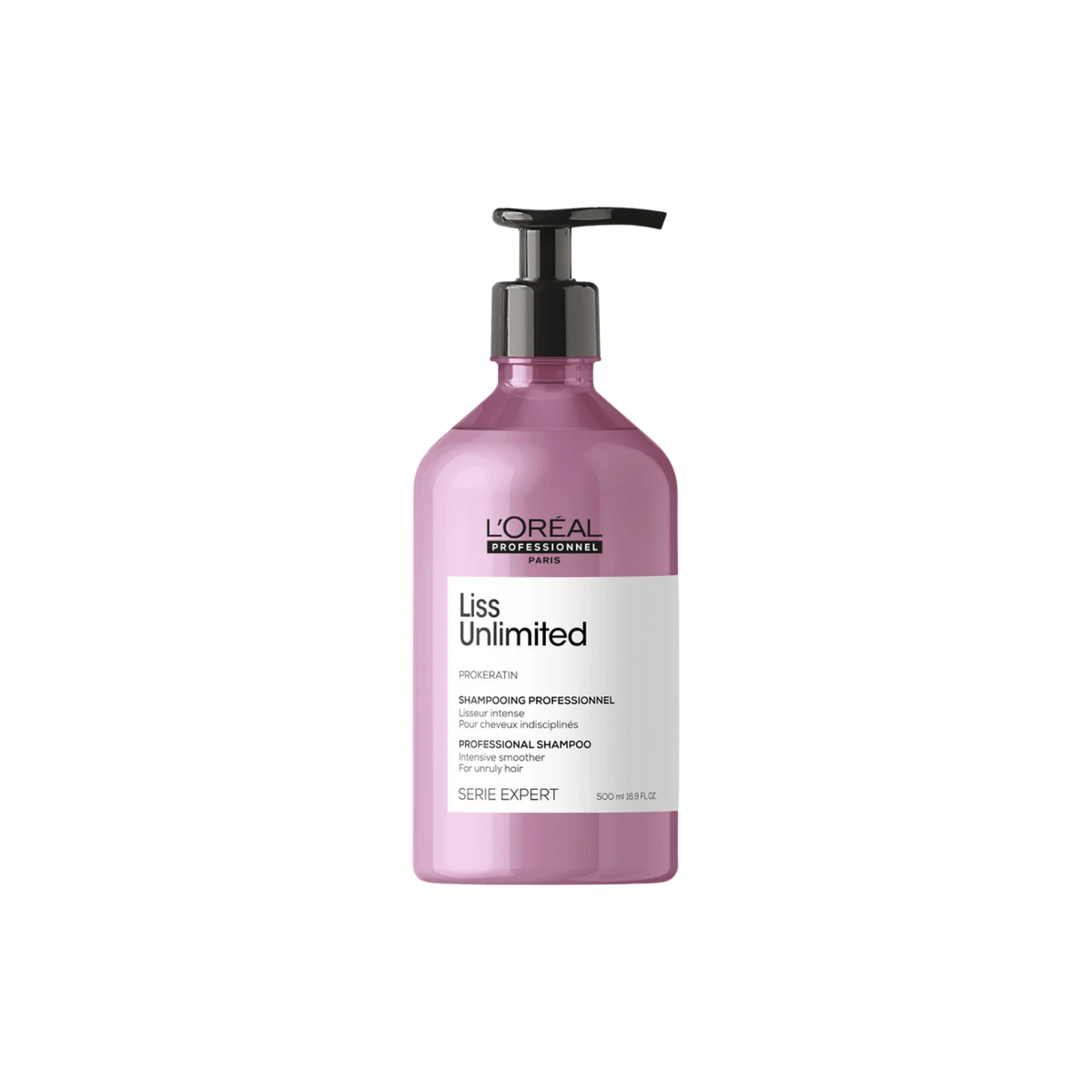 Shampooing Liss Unlimited L’Oréal Professionnel anti-frisottis cheveux lisses brillants flacon professionnel