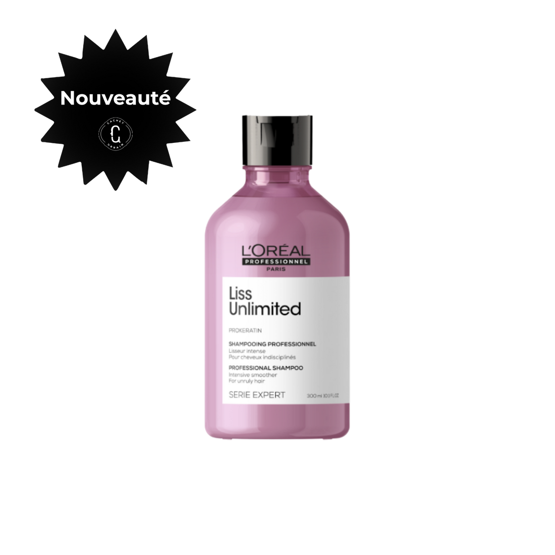 Shampooing Liss Unlimited L’Oréal Professionnel anti-frisottis cheveux lisses brillants flacon professionnel