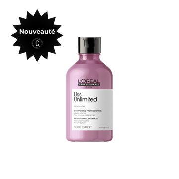 Shampooing Liss Unlimited L’Oréal Professionnel anti-frisottis cheveux lisses brillants flacon professionnel