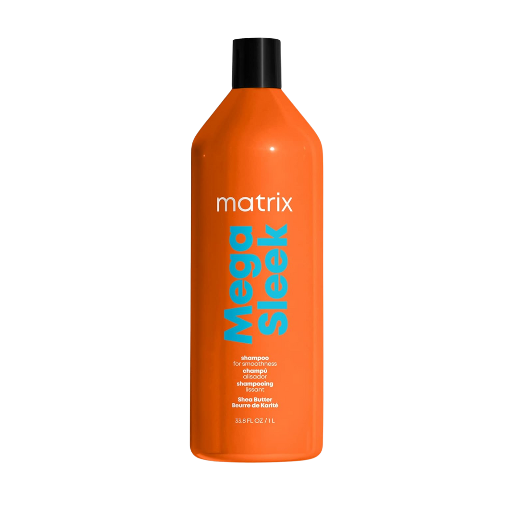 « Flacon de shampooing Matrix Mega Sleek – soin lissant anti-frisottis pour cheveux épais »