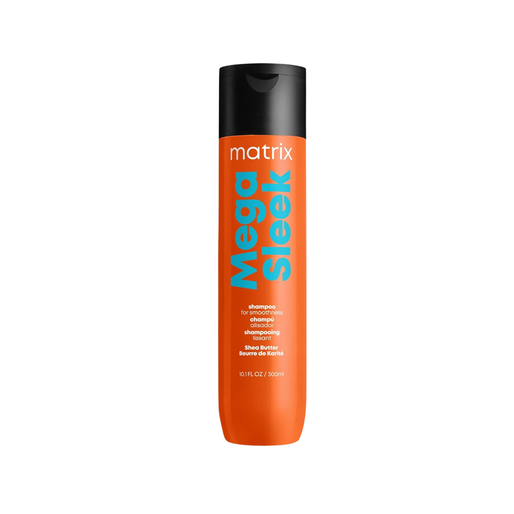 « Flacon de shampooing Matrix Mega Sleek – soin lissant anti-frisottis pour cheveux épais »