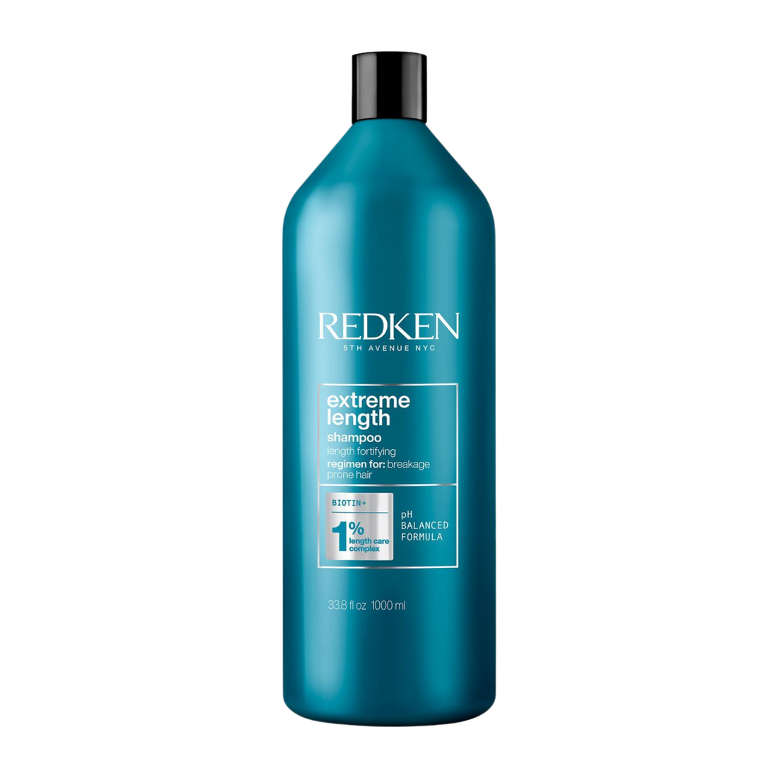 Flacon de shampooing Redken Extreme Length, enrichi en biotine pour renforcer et favoriser la croissance des cheveux