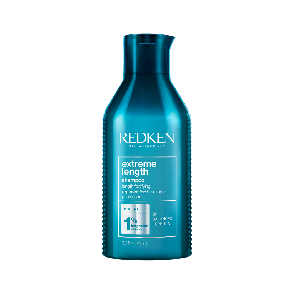 Flacon de shampooing Redken Extreme Length, enrichi en biotine pour renforcer et favoriser la croissance des cheveux