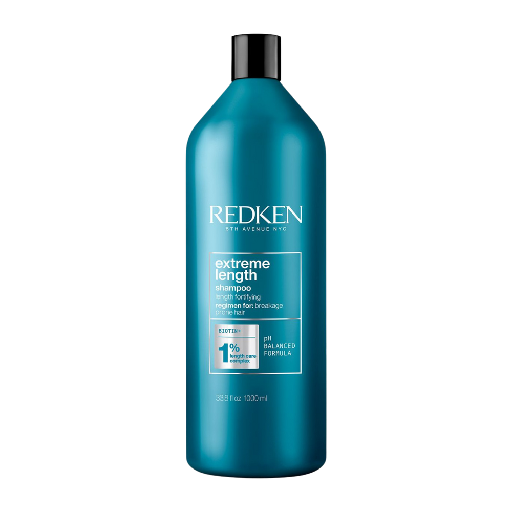 Flacon de shampooing Redken Extreme Length, enrichi en biotine pour renforcer et favoriser la croissance des cheveux