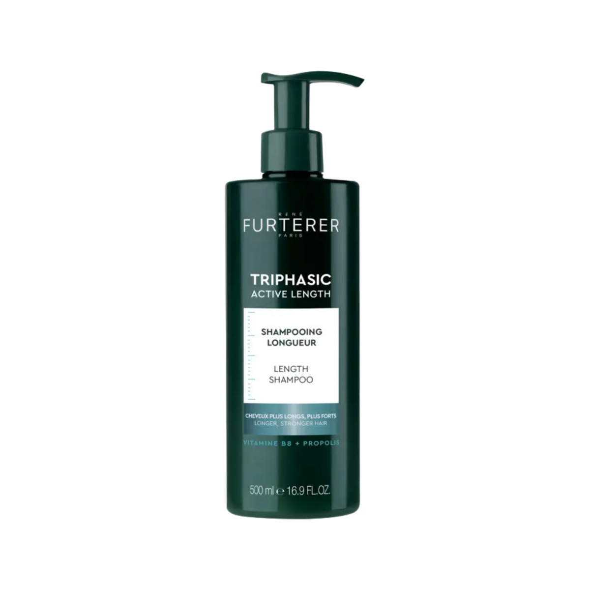 Flacon du shampooing René Furterer Triphasic Active Length – formule pour cheveux plus longs