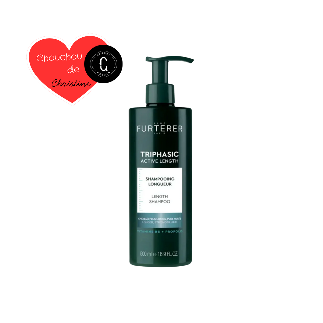 Flacon du shampooing René Furterer Triphasic Active Length – formule pour cheveux plus longs