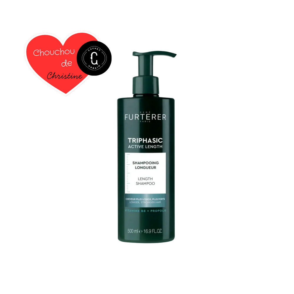 Flacon du shampooing René Furterer Triphasic Active Length – formule pour cheveux plus longs