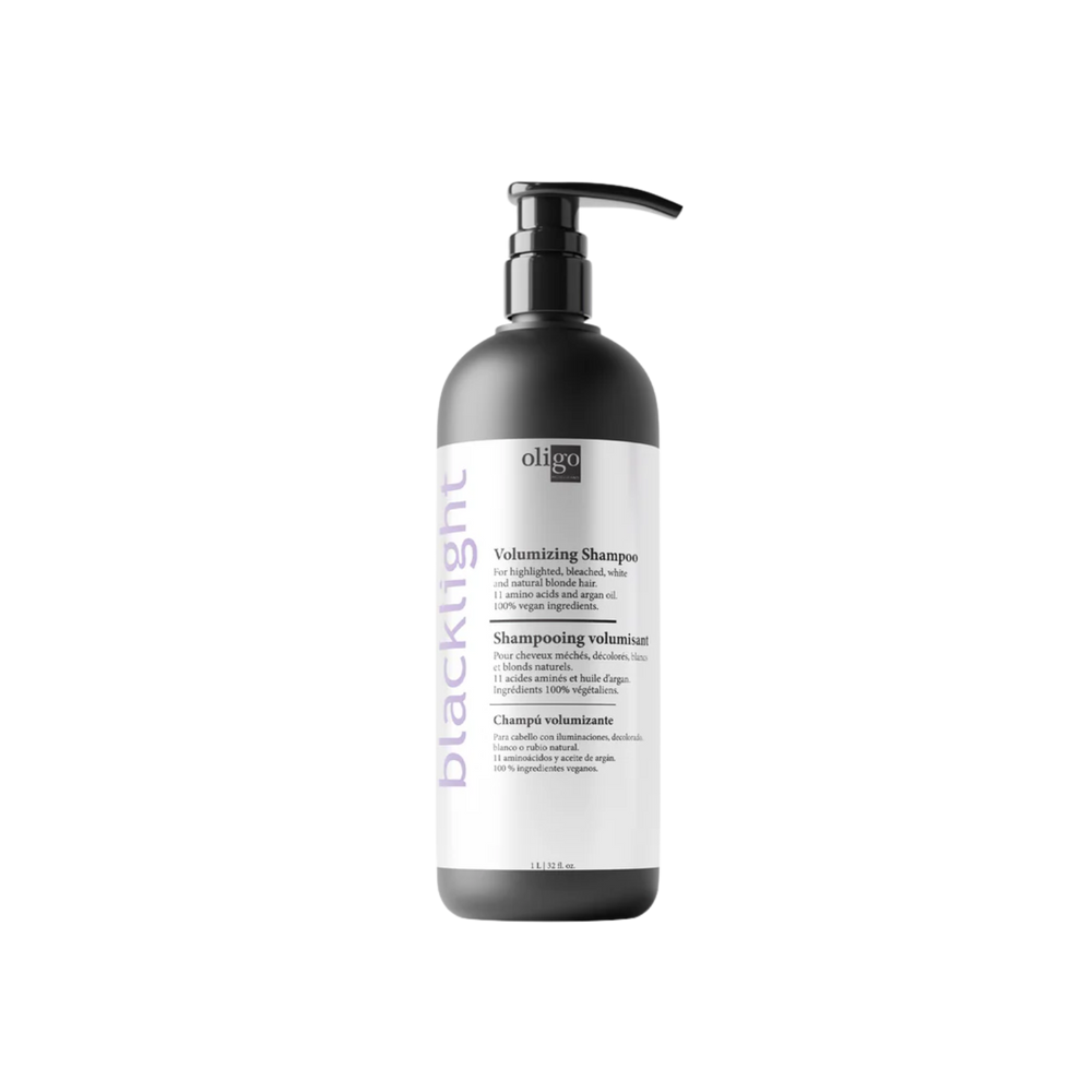 « Flacon Shampooing Volumizing Blacklight Oligo Professionnel – soin volumisant corps et brillance »
