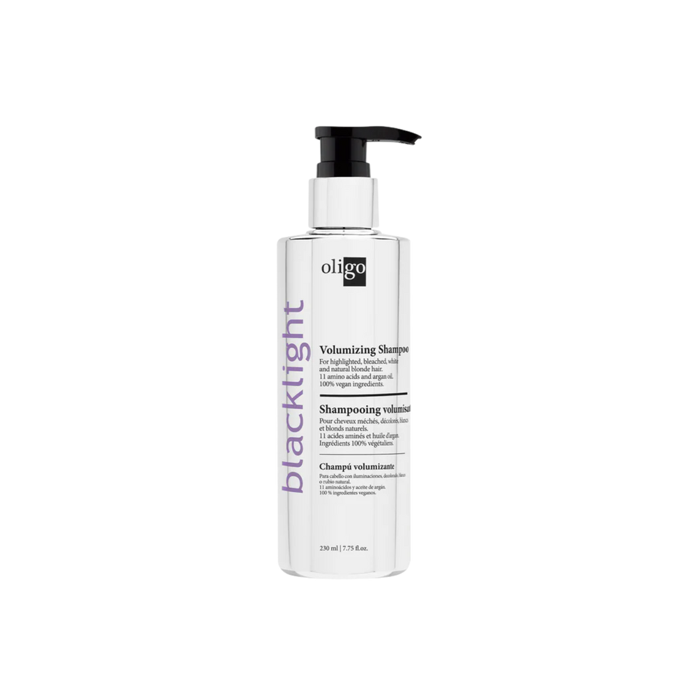 « Flacon Shampooing Volumizing Blacklight Oligo Professionnel – soin volumisant corps et brillance »