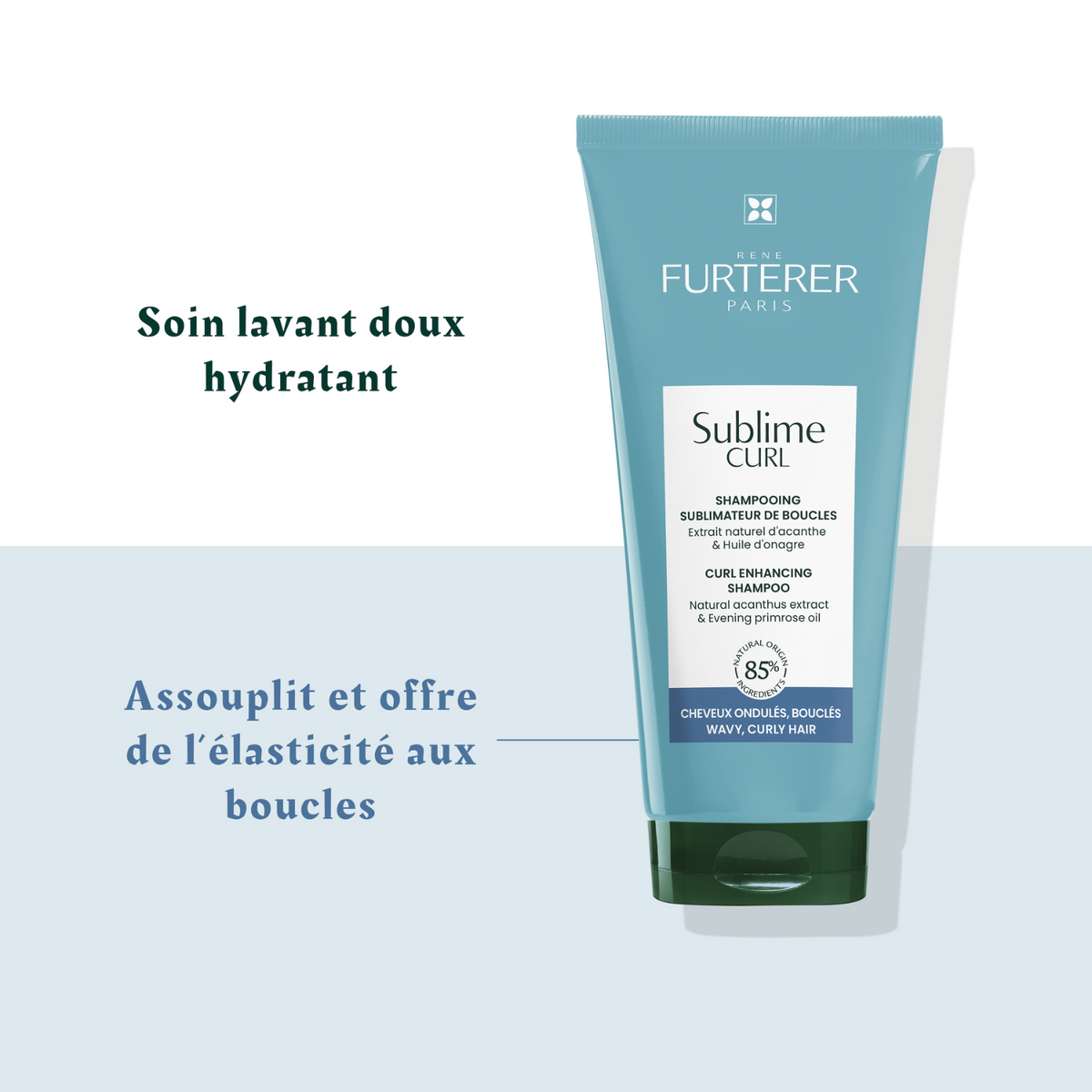 Flacon 200 ml du Shampooing activateur de boucles René Furterer, pour cheveux bouclés définis
