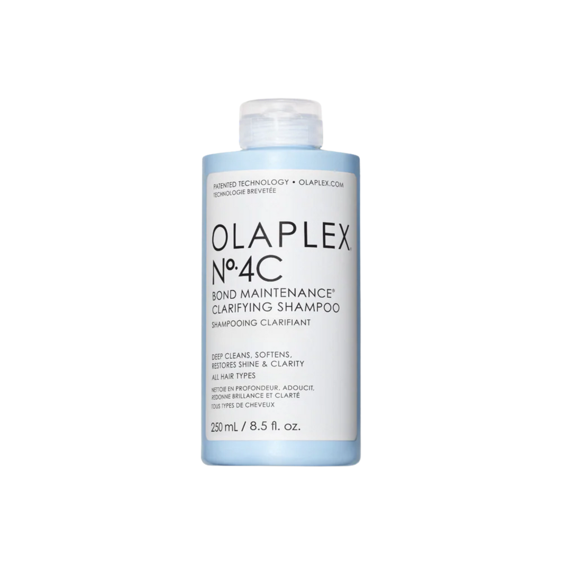 Flacon Olaplex Nº 4C Bond Maintenance Clarifying Shampoo – soin clarifiant doux sans sulfates