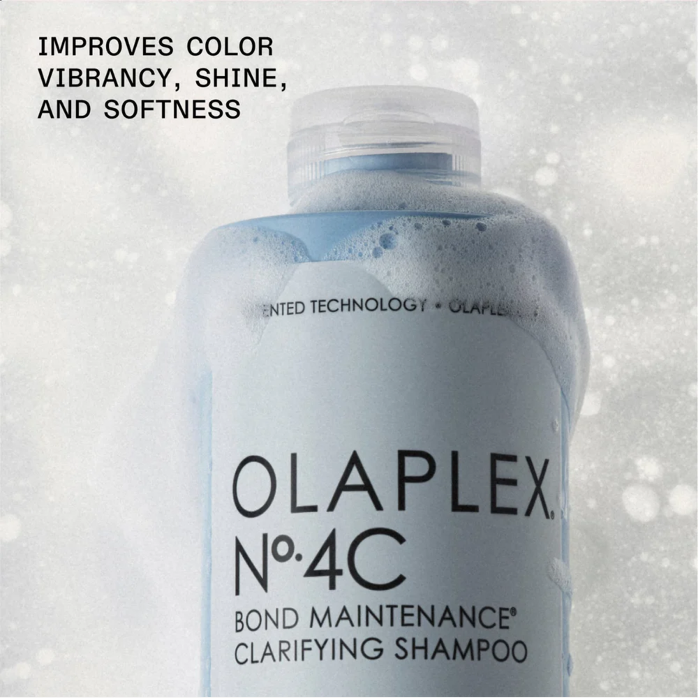 Flacon Olaplex Nº 4C Bond Maintenance Clarifying Shampoo – soin clarifiant doux sans sulfates