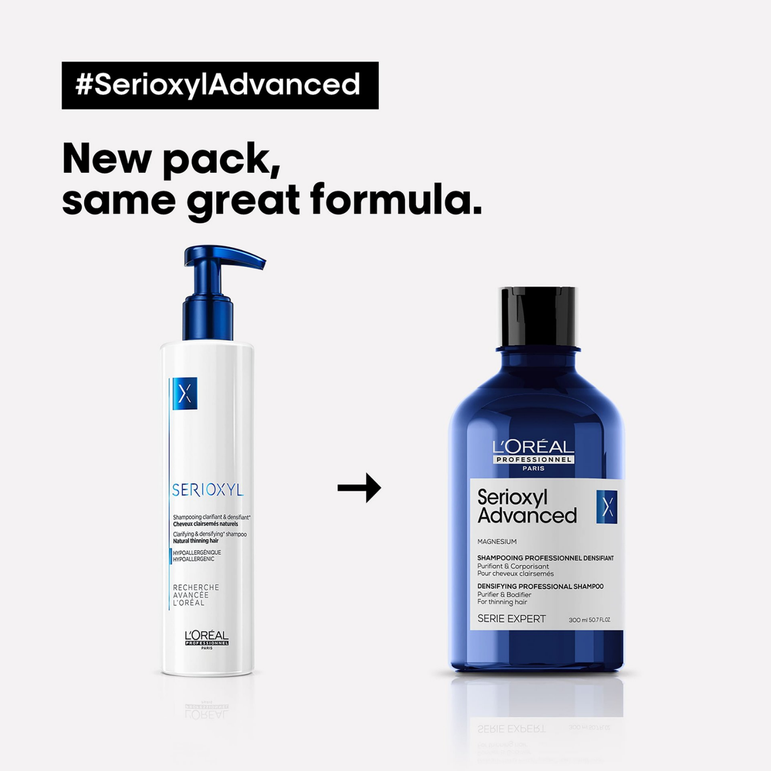 Shampooing L’Oréal Professionnel Serioxyl Advanced – densifiant et purifiant pour cheveux fins