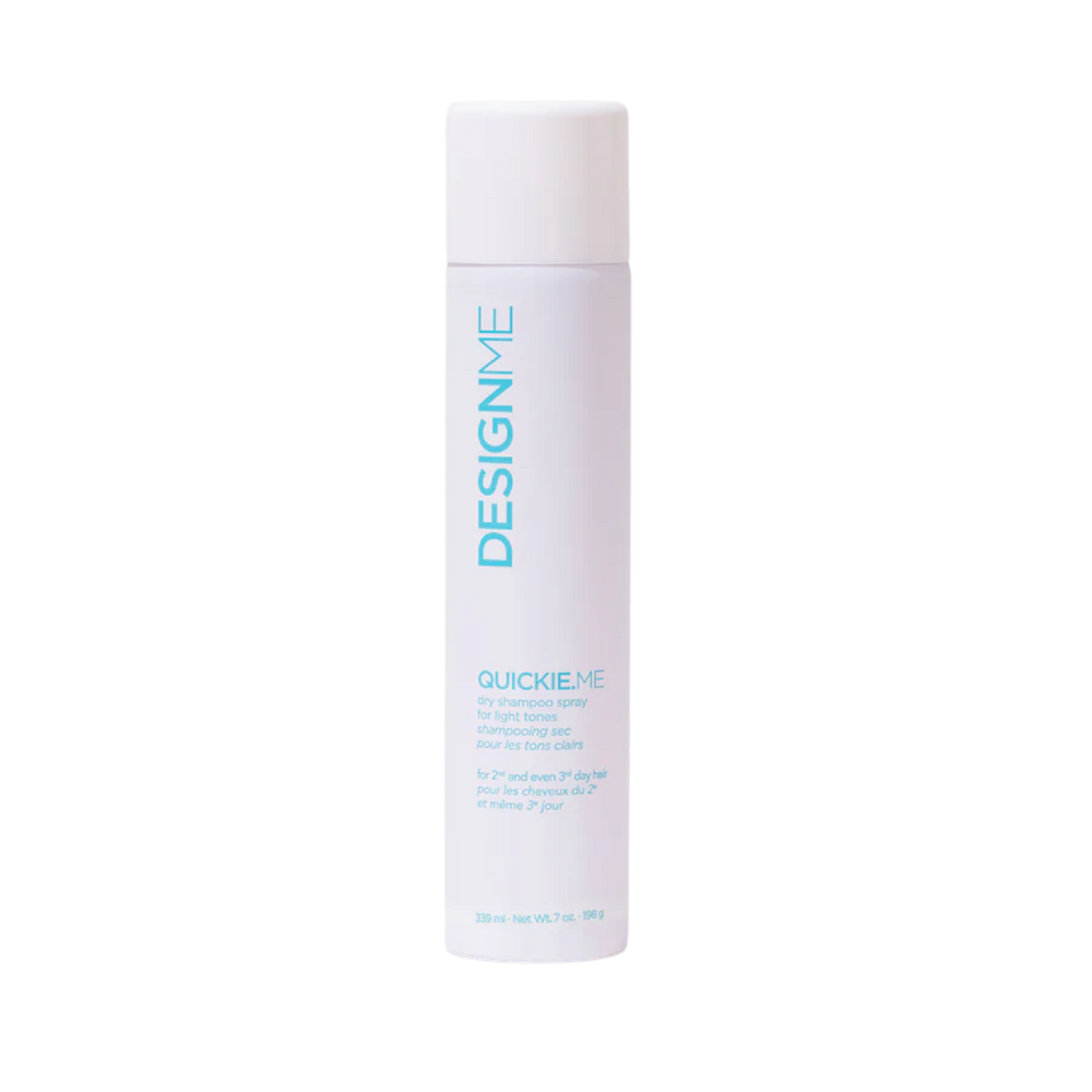 Shampooing sec QUICKIE.ME pour cheveux clairs – spray vegan invisible, absorbe sébum et ravive volume sans traces blanches