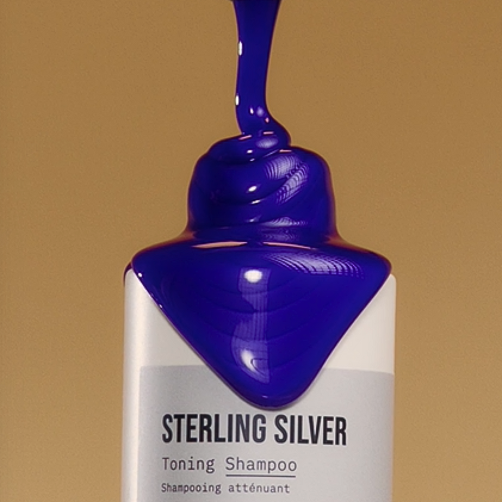 Shampooing tonifiant AG Care Sterling Silver pour cheveux blonds, gris ou argentés, élimine les reflets cuivrés