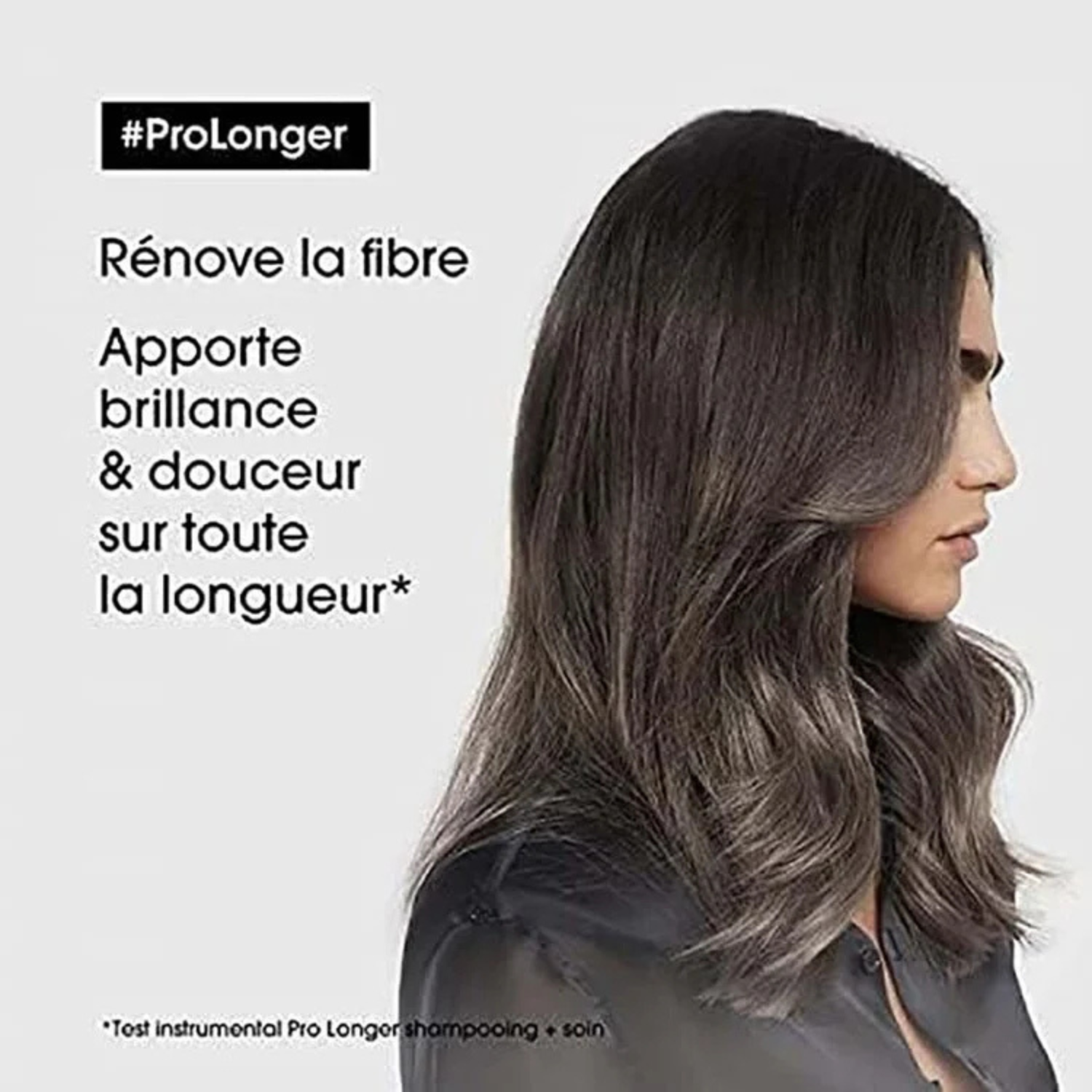 Flacon du Soin Concentré Pro Longer Ends Filler de L'Oréal Professionnel, traitement capillaire pour cheveux longs aux pointes affinées.
