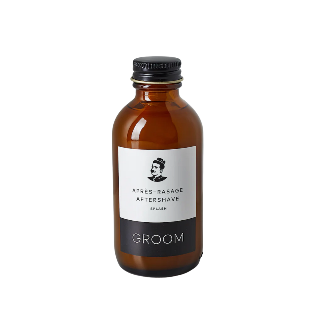 Flacon 100 ml de Splash après-rasage Groom – soin post-rasage tonifiant avec hamamélis, aloès et parfum vétiver, lime, genévrier

