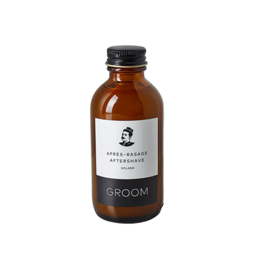 Flacon 100 ml de Splash après-rasage Groom – soin post-rasage tonifiant avec hamamélis, aloès et parfum vétiver, lime, genévrier

